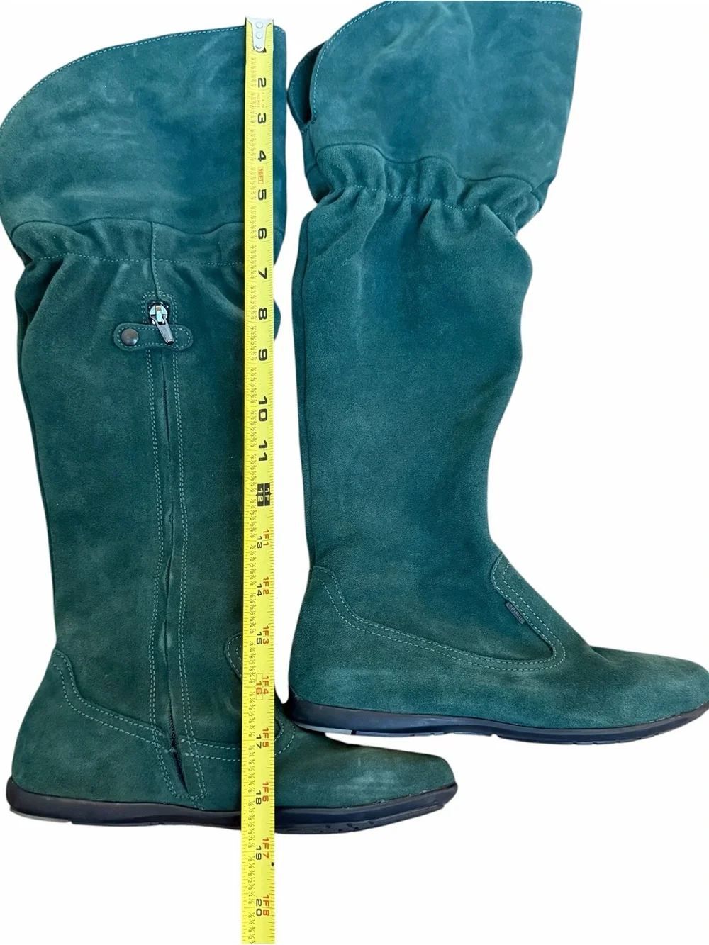 Primigi Emerald Green Suede Slouchy Over-the-Knee Boho Festive Girls Boots EU 35